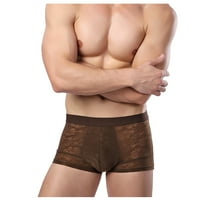 Boxer Gatches za muškarce Bulk Udobne kratke noge Wilure Wicking Plus size Pamučni trup za muškarce Kafa 3xl