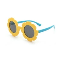 Leuncero Sunčane naočale UV zaštita Sunčane naočale TPEE gumene djece razbijene naočale Polarizirani age Toddler Starost 0- Fleksibilne neraskidive cvjetne djevojke žuta plava