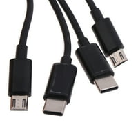 4-in- USB C do više punjenja kabela USB C do Micro USB + Tip C Univerzalni kabel punjača za telefon više uređaja