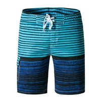 Muški kupaći kupaći kostimi Basic Long Swim Sport Torbes ploče sa džepovima Havaja Elastična struka Kapris Tamno plavi klirens