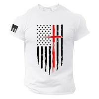 Košulje Muška ljetna Neovisnosti Modni Ležerni ispisani majica Kratki rukav