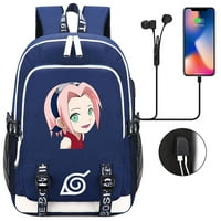 Bzdaisy Naruto ruksak s zaštitom od USB punjenja i laptopa - višestruki džep veliki kapacitet Dvostrani džepovi Unise za djecu Teen