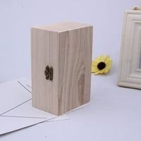 Obični drveni drveni kvadratni kutiji za odlaganje šarke