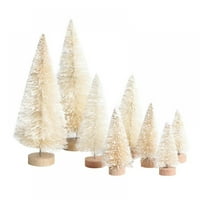 Mini sniježni drveće Mini božićne stablo plastične zimske ukrase za zimske stabla za odmor za odmor DIY DIY DECOR DECOR DOMAĆI Stolni stol top božićni ukras