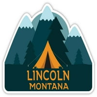 Lincoln Montana Suvenir Vinil naljepnica naljepnica Kamp TENT dizajn