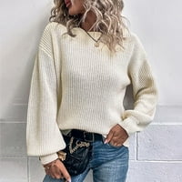 Ženske zimske tople džempere moda plus veličina dugih rukava Tunika slatki povremeni trendi džemperi Slim Fit pletene tople dukseve