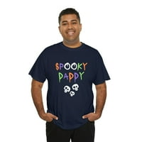 Spooky tata Halloween lubanje zabavna grafička majica unispor teški pamučni tee