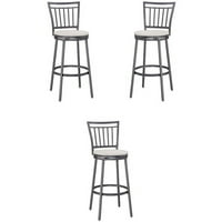 Kućna četvorna metalna okretna kolica za okretnu boju u sivoj i bijelom ispitnom - set od 3