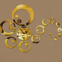 Modni krugovi 3D Moderni ogledalo Zidni sat satovi naljepnice Naljepnica Naljepnica Diy Decor Novo dolazak zlato