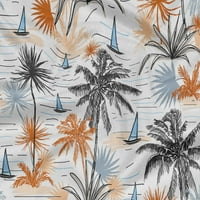 Onuone Rayon narančasto tkanine morski život uzorak zanatske projekte Dekor tkanina Štampano od dvorišta široko
