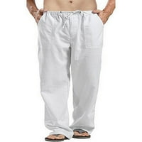 WRCNOTE muškarci dno su čvrste pantalone u boji Elastične struke hlače Ljetna casual loungewear DrawSr