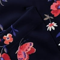 Funicet Plus veličine za žene čišćenje vrhova Radna uniforma kratkih rukava V-izrez sestrinska gađa cvjetna bluza sa dva džepa
