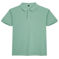 Niuer Muška košulja Solidna boja Ljetni vrhovi kratkih rukava T majica Atletska bluza V izrez Tee Green XL