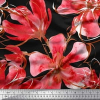Soimoi ljubičasta pamučna kambrska tkaninska tkanina cvjetna otisnuta plovska tkanina sa dvorištem širom