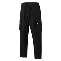 Muške casual pantalone Fitness muške ulične sportske džepove pantalone casual hlače crna x-l