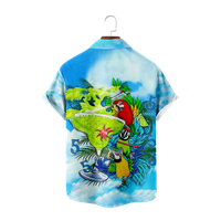 Havajska majica Papagaj i plavo nebo Skraćeno ljetovanje ljeto Plaže Ležerne prilike, Aloha Majica Dječje odrasle veličine