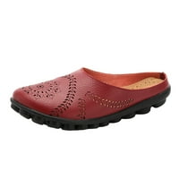 Asdoklhq sandale za zazor žena ispod 10 dolara, ženske cipele pune boje retro šuplje izrezbarene ravne pete ugodne ležerne sandale
