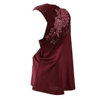 Pgeraug bejzbol kaps hidžab dvostruka petlja na šalvu povucite preko krepe praktičnih šal marama kape za žene crvene