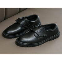Lunceo Boys Oxfords School Haljina cipele Lagani stanovi Party Vjenčana uniforma kožne cipele Crna, čarobna traka 10,5c