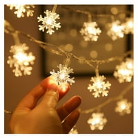 Božićne svjetlo postavljeno bijelo topla bijela šarena gudačka svjetla Xmas tematski sezonski ukrasi dekor