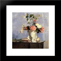 Bouquet cvijeća uokvirena umjetničkim otiskom od pisarro, camille