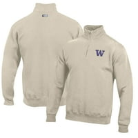 Muške ovsene kaše Washington Huskies Veliki pamučni kvartal-zip pulover dukserica