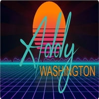 Addy Washington Vinil Decal Stiker Retro Neon Dizajn