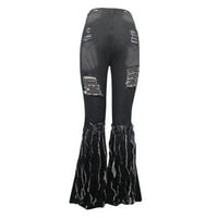 Kayannuo hlače za žene traperice modne ponude Ženske traperice trendovke u obliku bootcut pantalone crne boje