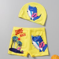 Dječak kupaći kostimi otporni na izblijedeni izuzetan odlični poliester crtani zmaj ispisani kupaći kostim za ljeto, 3 # l