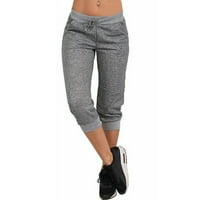 Žene Yoga hlače Duksete hlače Elastična struka Početna Teretana trčanja hlače labavi izvlačenje vježbanja sportski džepovi