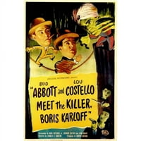 Pop kultura Graphics Movcc Abbott & Costello Upoznajte filmski poster B.karfOff, 17