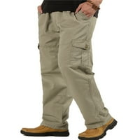 Cathery Mušnja labava udobnost serije serije teretni hlače, lagani elastični struk solidne boje ravne pantalone za noge
