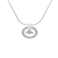 Delight nakit silvertone mini pčelinje srebrna tonska klasa prstenaste ogrlice, 18