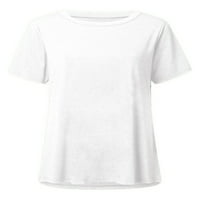 Ženska majica kratkih rukava plus veličina vrhova Ležerne prilike V izrez Tunika labava bluza