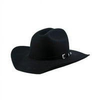 Zapadna moda 69532-l postotni vuna osjetila zapadni šešir, crni - veliki