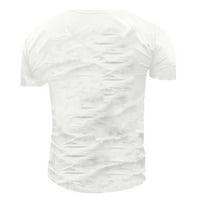 Hanas muške majice grafički tekst 3D štampanje ulica casual kratkih rukava s tiskanim odjećom Basic White XXXXL