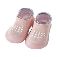 TENMI baby gležnjače Soft Soft Sock cipela predrašujuće podne papuče pletene gornje prve cipele za hodanje donošenje donošenja donošenja na ružičastog svinje 4C-4.5C