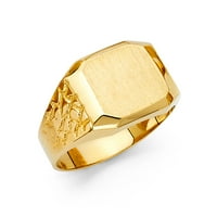 Jewels 14k žuti zlatni mens gravura veličine zvona veličine 9.5