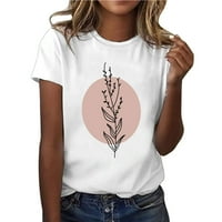 Giligiliso ženski kratki rukav cvjetni tiskani tiskani okrugli vrat majica majice majice