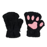 Kuriozud Žene Slatke mačke kandža Plišane rukavice kratke rukavice bez prstiju
