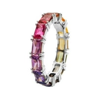 SKPBlutn prstenovi za žene djevojke višebojni cirkon jednostavan nakit Popularni dodaci Pokloni zvona