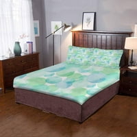 Posteljina Polka Dot plava zelena veličina Duvet poklopac sa jastučem za kućnu posteljinu ukras prostorije