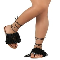 Nova žena Qupid Auston- mi media fringe flop flop gladiator wrap sandala