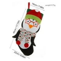 Miayilima božićni ukrasi bombonska tema torba Prikladna božićna torba za božićnu torbu za čarape za čarape za porodičnu odmor Dekoracija kućnog dekora