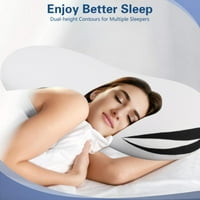 Shengshi Memory Phoam jastuk, ortopedski ortopedski jastuk vrat za spavanje za spavanje stražnji dio stomak mečod, ergonomski krevet jastuk za bol u boju