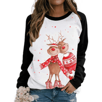 Nokiwiqis Women Božićni džemper Crewneck Dukseri Pulover za žene Vintage Funny grafički majica dugih rukava Jumper