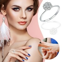 Amlbb prstenovi za žene dame modni dijamantski modni kreativni oblik cvijeća Dijamantni prsten nakit zvoni pokloni za teen djevojke na klirensu
