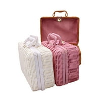 Xyer Vintage Rattan tkanište za pohranu Kućište za šminkanje kofer Organizovanje kofera