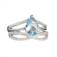 LOWProfile za žene djevojke izvrsne dijamant Elegantni nakit za krizestone Dijamantni plavi cirkon Pokloni zvona