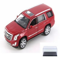 Diecast Paket za auto i prikaz - Cadillac Escalade, crvena - Welly 24084WR - Skala Diecast Model Model Toy W Car WAL ekran